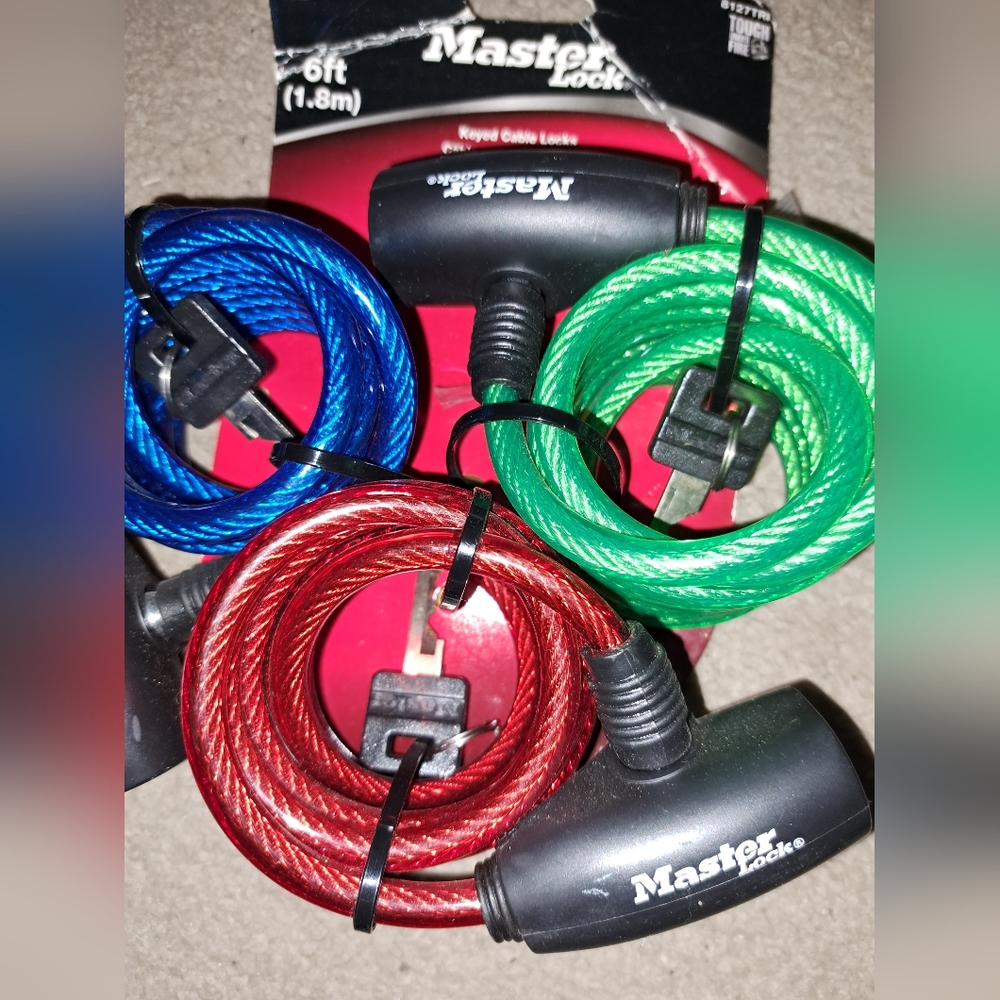 Master Lock Keyed Security Cable 3pk - Picture 2 of 4